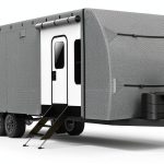 Patuibe RV Trailer Cover 22-24 FT Grey Model 1 Heavy Duty Waterproof-0