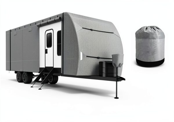 Patuibe RV Trailer Cover 20-22FT Grey Waterproof UV-6