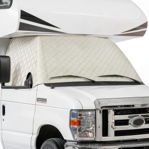 RV windshield cover EXCELFU RWC159753 Silver Full‑Coverage Waterproof-0