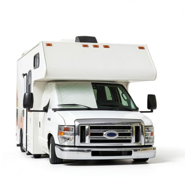RV windshield cover EXCELFU RWC159753 Silver Full‑Coverage Waterproof-1