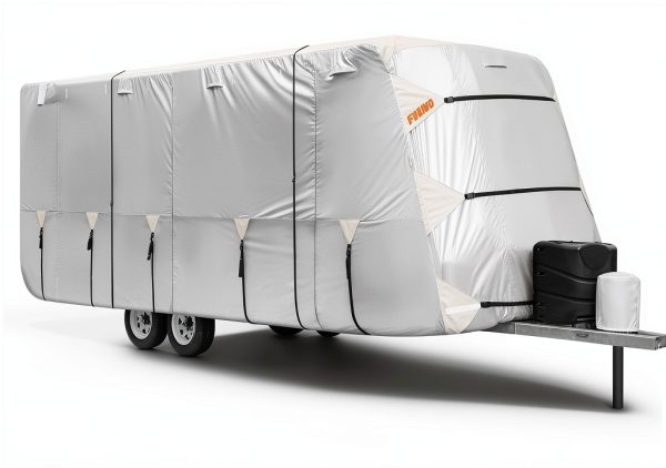 Oxford Fabric Trailer Cover FRUNO 24-27" with Jack and Tire Protection-4