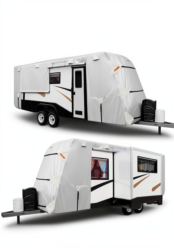 Oxford Fabric Trailer Cover FRUNO 24-27" with Jack and Tire Protection-3