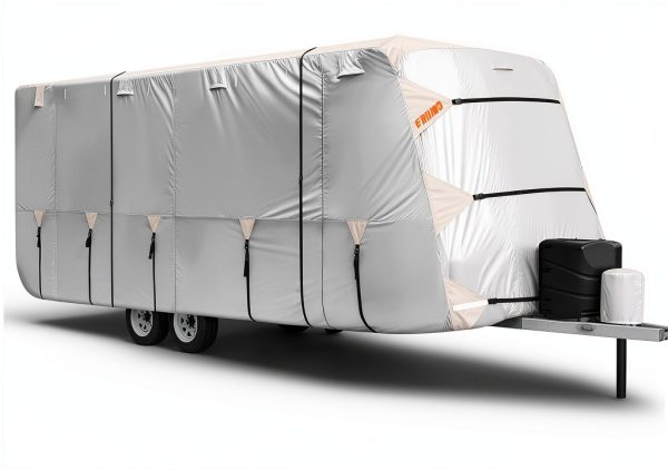 Oxford Fabric Trailer Cover FRUNO 24-27" with Jack and Tire Protection-0
