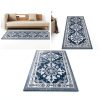 3-Piece Kitchen Rugs, Non-Slip & Washable Floor Mats, Water-Absorbent Area Pad, Standing Desk Mat for Office, Home, Doorway, Laundry, Kitchen Accessories (Grey)-6