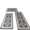 3-Piece Kitchen Rugs, Non-Slip & Washable Floor Mats, Water-Absorbent Area Pad, Standing Desk Mat for Office, Home, Doorway, Laundry, Kitchen Accessories (Grey)-0